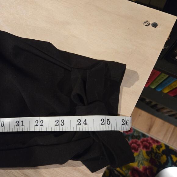 Grace Karin high waist women black paper bag waist cropped with ankle tie sz XL - Picture 9 of 9